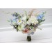 Blue, White & Beige Wedding Bouquet | Faux Wildflower Bridal & Bridesmaid Bouquet