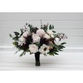 Blush Pink, Burgundy, Black, White, and Brown Wedding Bouquets – Moody Bridal & Bridesmaid Designs