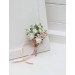Set of 6 hair pins in white blush pink color scheme. Flower hair pins. Hair accessories. Flower accessories for wedding. Bridesmaid gift. 5347