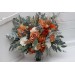 Wedding Bouquets in Burnt Orange, Ivory & Sage Green | Faux Bridal & Bridesmaid Bouquets