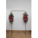 Flower Arch Arrangement in Orange, Pink & Magenta | Faux Floral Archway for Wedding