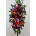 Flower Arch Arrangement in Orange, Pink & Magenta | Faux Floral Archway for Wedding
