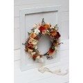 Orange ivory rust terracotta flower crown. Hair wreath. Flower girl crown. Wedding flowers. 0036 EU UK
