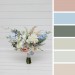 Blue, White & Beige Wedding Bouquet | Faux Wildflower Bridal & Bridesmaid Bouquet