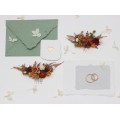 Flower Combs in Terracotta Mustard Burgundy Ivory Colors/ Wedding accessories