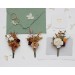 Boutonnieres in Terracotta Mustard Burgundy Ivory Colors/ Wedding flowers