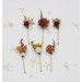 Set of pins in Orange Burgundy Cream colors/ Hair accessories