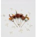 Set of pins in Orange Burgundy Cream colors/ Hair accessories