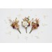 Boutonnieres in Terracotta Mustard Burgundy Ivory Colors/ Wedding flowers