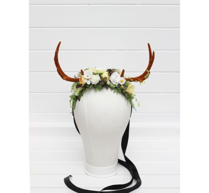 Fairytale Deer Flower Horns - Cosplay Floral Crown