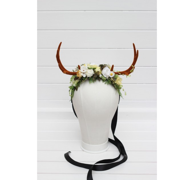 Fairytale Deer Flower Horns - Cosplay Floral Crown