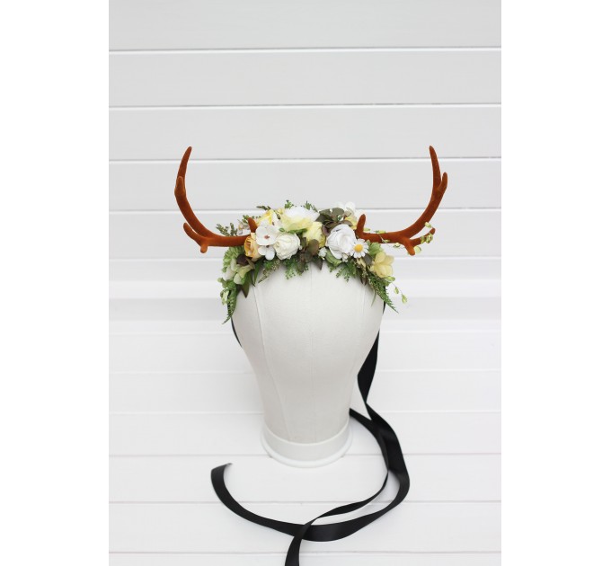 Fairytale Deer Flower Horns - Cosplay Floral Crown