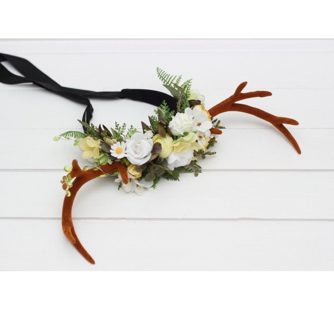 Fairytale Deer Flower Horns - Cosplay Floral Crown