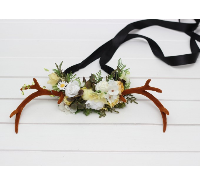 Fairytale Deer Flower Horns - Cosplay Floral Crown