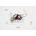 Blush Pink & Burgundy Wedding Accessories – Hair Combs with Crystals and Berries