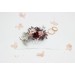 Blush Pink & Burgundy Wedding Accessories – Hair Combs with Crystals and Berries