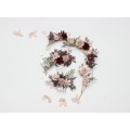 Blush Pink & Burgundy Wedding Accessories – Hair Combs with Crystals and Berries