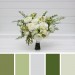 Beautiful White and Olive Green Bouquets – Bridal and Bridesmaid Faux Flowers