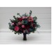 Jewel-Tone Wedding Bouquets in Emerald Green, Purple, Magenta & Teal | Faux Bridal & Bridesmaid Bouquets
