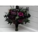 Black, Purple, and Magenta Bridal Bouquet – Gothic Halloween Wedding Flowers