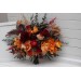 Wedding Bouquets in Burnt Orange, Red & Burgundy | Cascading Bridal & Bridesmaid Faux Bouquets