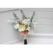 Blue, White & Beige Wedding Bouquet | Faux Wildflower Bridal & Bridesmaid Bouquet