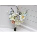 Blue, White & Beige Wedding Bouquet | Faux Wildflower Bridal & Bridesmaid Bouquet