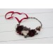Burgundy ivory flower crown. Hair wreath. Flower girl crown. Wedding flowers. 0040