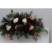  Flower arch arrangement in burgundy black gold ivory colors.  Arbor flowers. Floral archway. Faux flowers for wedding arch. 0032