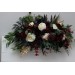  Flower arch arrangement in burgundy black gold ivory colors.  Arbor flowers. Floral archway. Faux flowers for wedding arch. 0032