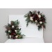  Flower arch arrangement in burgundy black gold ivory colors.  Arbor flowers. Floral archway. Faux flowers for wedding arch. 0032