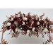  Flower arch arrangement in burgundy brown cream colors.  Arbor flowers. Floral archway. Faux flowers for wedding arch. 0041