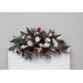  Flower arch arrangement in burgundy ivory colors.  Arbor flowers. Floral archway. Faux flowers for wedding arch. 0040