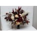 Wedding bouquets in burgundy brown cream colors. Bridal bouquet. Cascading bouquet. Faux bouquet. Bridesmaid bouquet. 0041