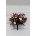 Wedding bouquets in burgundy brown cream colors. Bridal bouquet. Cascading bouquet. Faux bouquet. Bridesmaid bouquet. 0041