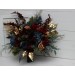 Wedding bouquets in burgundy navy blue gold colors. Bridal bouquet. Cascading bouquet. Faux bouquet. Bridesmaid bouquet. 0031