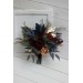 Wedding bouquets in burgundy navy blue gold colors. Bridal bouquet. Cascading bouquet. Faux bouquet. Bridesmaid bouquet. 0031