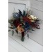 Wedding bouquets in burgundy navy blue gold colors. Bridal bouquet. Cascading bouquet. Faux bouquet. Bridesmaid bouquet. 0031