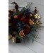 Wedding bouquets in burgundy navy blue gold colors. Bridal bouquet. Cascading bouquet. Faux bouquet. Bridesmaid bouquet. 0031