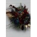 Wedding bouquets in burgundy navy blue gold colors. Bridal bouquet. Cascading bouquet. Faux bouquet. Bridesmaid bouquet. 0031
