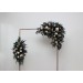 Flower Arch Arrangement in Hunter Green, Ivory, Black, and Gold