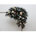 Flower Arch Arrangement in Hunter Green, Ivory, Black, and Gold