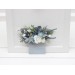 Pocket Boutonniere in Dusty Blue & White | Faux Flower Accessories