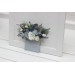 Pocket Boutonniere in Dusty Blue & White | Faux Flower Accessories