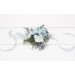 Wedding Wrist Corsage in Dusty Blue & White | Faux Flower Accessories