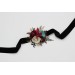 Wedding Boutonnieres & Wrist Corsage in Dark Teal, Burgundy, Black & Cream | Faux Flower Accessories