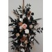 Flower Arch Arrangement in Dusty Rose, Black, Cinnamon & White | Wedding Arbor Flowers