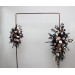 Flower Arch Arrangement in Dusty Rose, Black, Cinnamon & White | Wedding Arbor Flowers