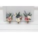 Wedding Boutonnieres & Wrist Corsages in Dusty Mauve, Dusty Blue & Ivory