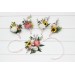 Wedding Boutonnieres & Wrist Corsages in White, Dusty Rose, Silver & Yellow | Sunflowers Wedding Accessories